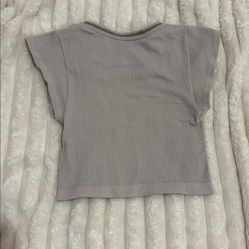 Urban Outfitters Cream Ribbed Top - Picture 2 of 3